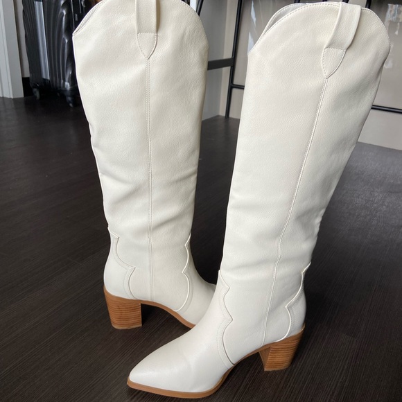 Princess Polly White Cowboy Boots 